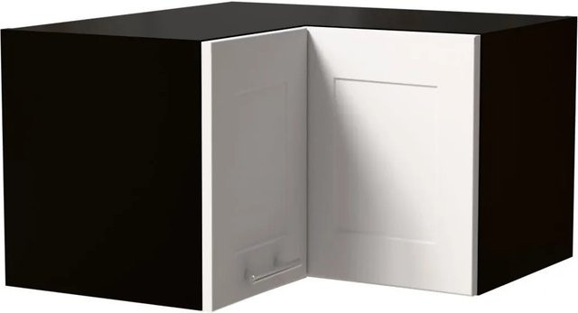 Feldmann-Wohnen Eckhängeschrank Oslo Küchenschrank in Schwarz und Weiß Matt B/T/H: 60 x 60 x 36 cm - Bild 1