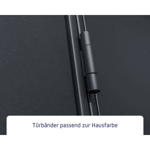 Ecostar Gerätehaus Elegant-P aus Metall in Grau mit B/H/T: 302,8 x 232,3 x 238 cm - Bild 2