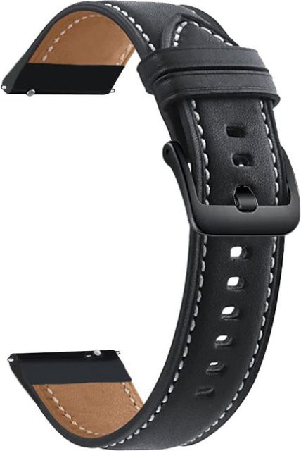 Uhrenarmband Leder, schwarz, Unisex - Bild 1
