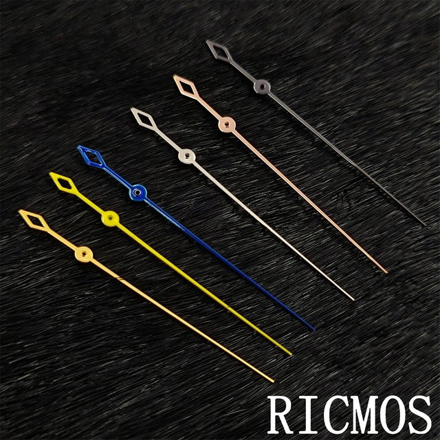 RICMOS Uhrzeiger, Silber, Gold, Roségold, Blau, Gunmetal, Gelb, 15 mm - Bild 1