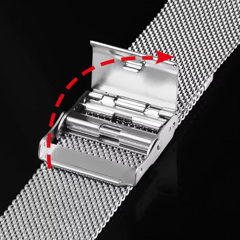 Uhrenarmband Edelstahl, Milanaise, Silber, Unisex - Bild 2