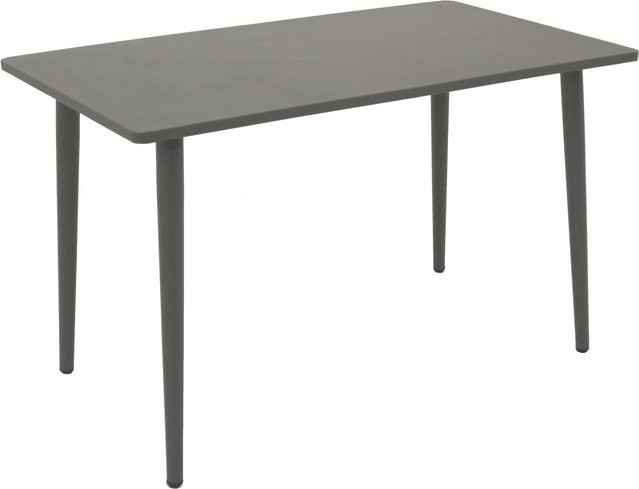 DEGAMO Tisch DENVER für Garten und Terrasse, Metall, grau, B/T: 120 x 70 cm - Bild 1