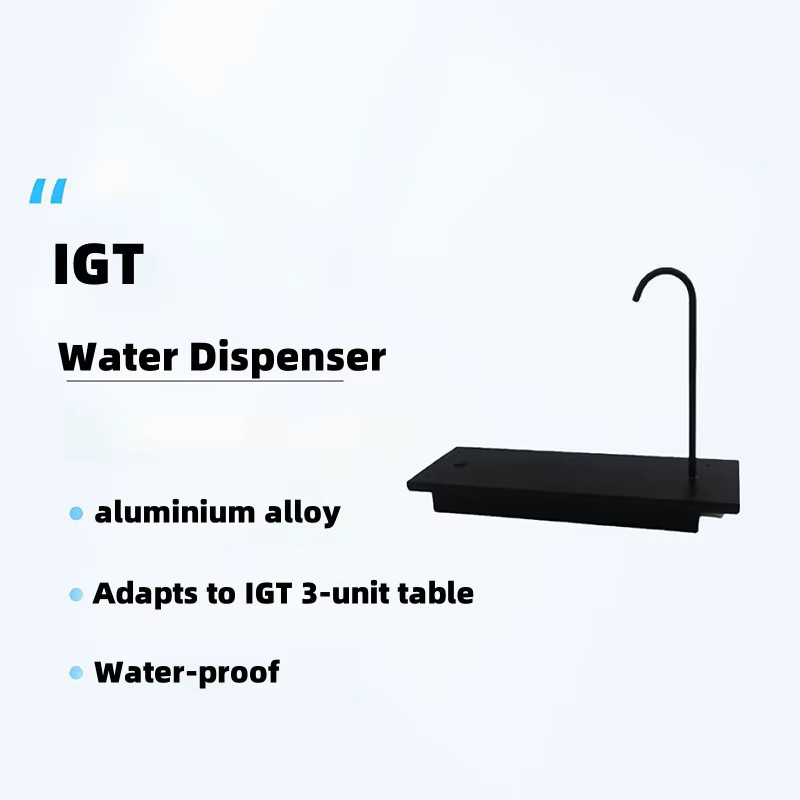Tryhomy Elektrischer Wasserspender für IGT Camping-Tische, Wasserdichte elektrische Wasserpumpe mit 3000 mAh Akku und Aluminium-Platte, Schwarz, B/T/H: 36,0 x 21,5 x 1,0 cm - Bild 1