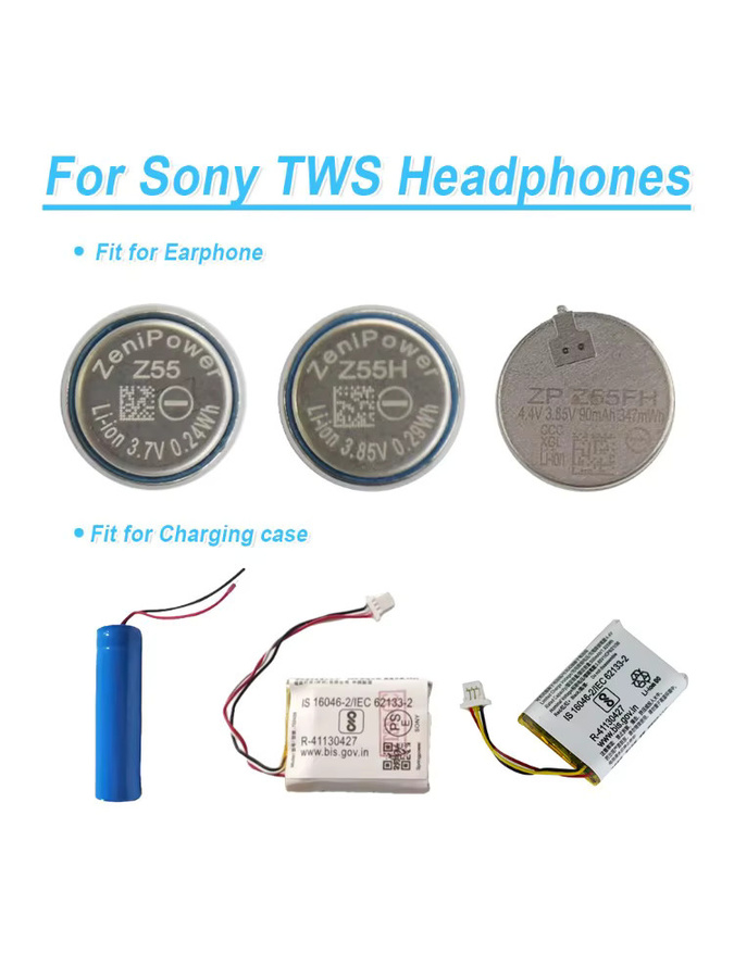 ZeniPower Ersatzakku für Sony WF-1000XM4 WF-1000XM3 WF-1000XM5 WF-SP900 Headset-Ladebox Z55H Z55 Z55FH - Bild 3