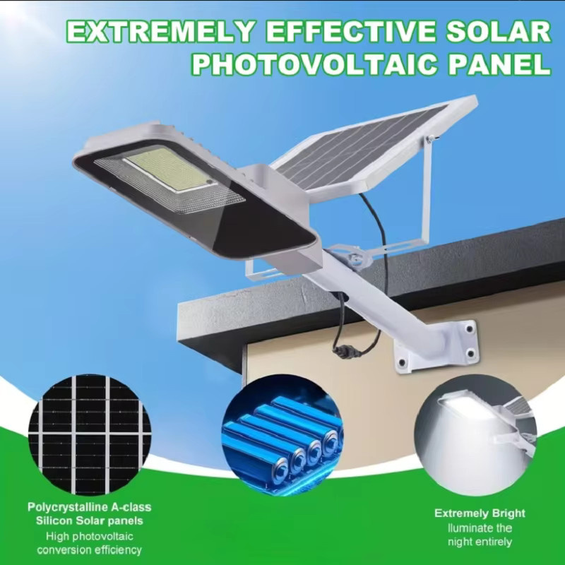 YQCHEZI Solar-LED-Straßenleuchte für den Außenbereich mit IP65 Wasserdichtigkeit und Dämmerungssensor zur Wandmontage für Garten und Garage - Bild 2
