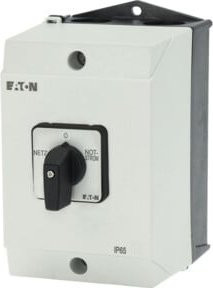 Eaton Netz/Notstrom-Umschalter I2 T3-4-8902/I2 in Schwarz und Weiß mit IP65 Schutzart für die Oberflächenmontage - Bild 1