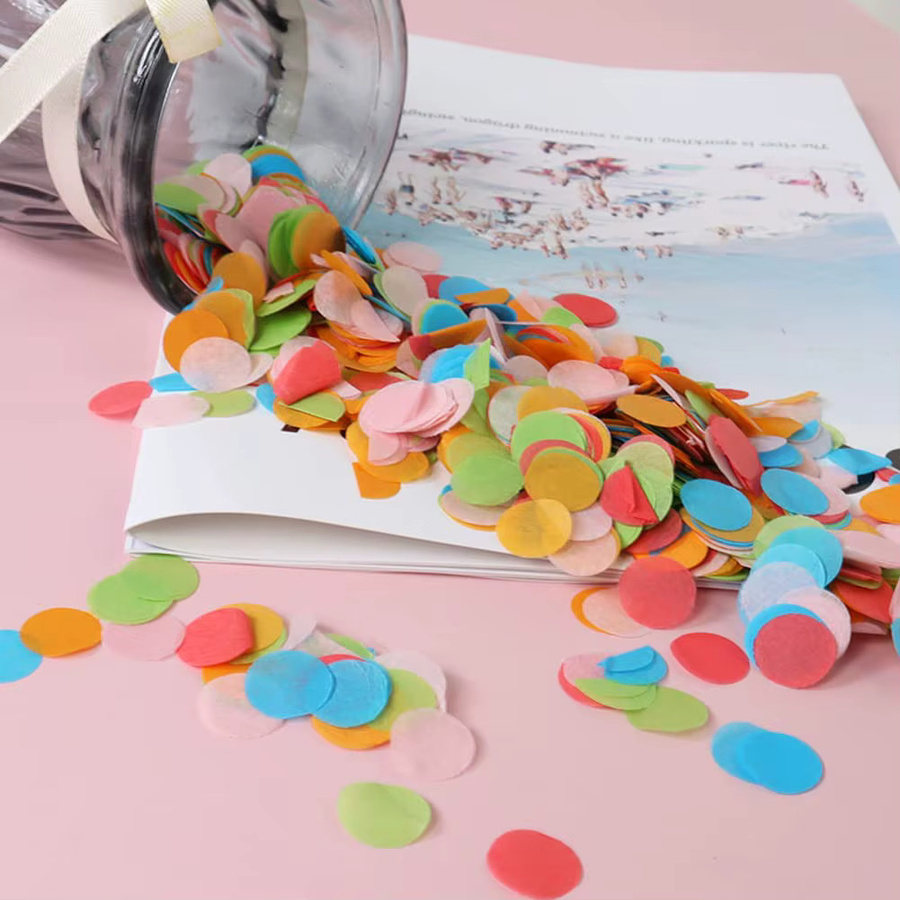 Biologisch abbaubares Papierkonfetti in Mehrfarbig, Weiß, Blau und Rosa für Hochzeit, Geburtstag oder Babyparty, 30 g - Bild 4