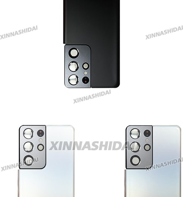 UNAZIPCA Ersatzgehäuse für Samsung Galaxy S21 Ultra mit Batterie-Rückabdeckung aus Glas und Kamera-Rahmen in Weiß - Bild 1