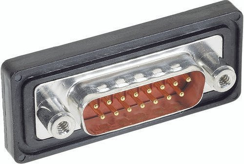 HARTING Steckverbinder 09 67 715 9615 09677159615 mit 15 Polen und Lötkelch in Schwarz - Bild 1