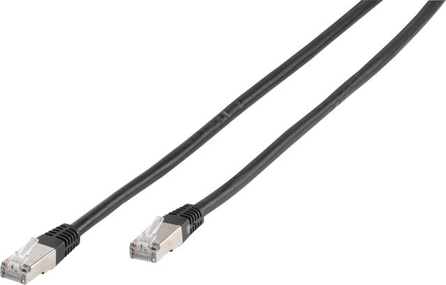 Vivanco CAT6 Ethernet LAN Netzwerkkabel, Schwarz, 1 m - Bild 1