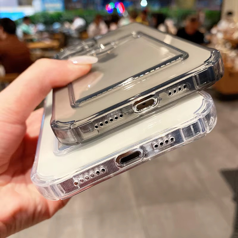 Transparente TPU-Kartenhalter-Telefonhülle für Apple iPhone, stoßfeste Schutzhülle - Bild 3