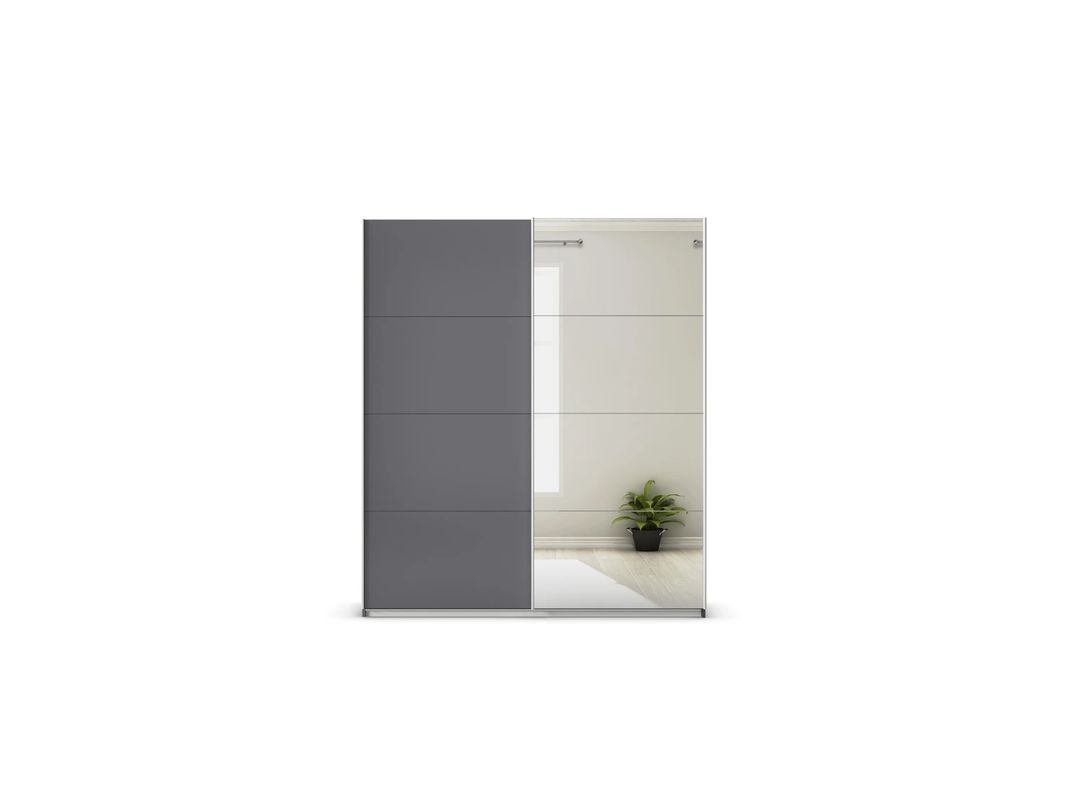 RAUCH ORANGE Quadra Schwebetürenschrank mit Spiegelelementen in Grau, B/H: 181 x 210 cm - Bild 3