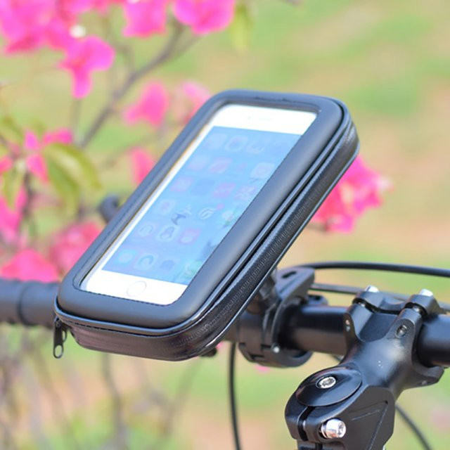 Wasserdichter Fahrrad-Telefonhalter von LRBH in Schwarz mit 360-Grad-Drehung und berührungsempfindlichem Design für Motorrad und Bike - Bild 1