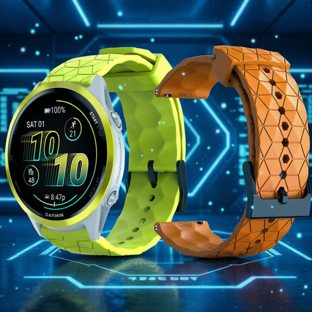 Hiyii Uhrenarmband Silikon, Gelb, Garmin - Bild 1