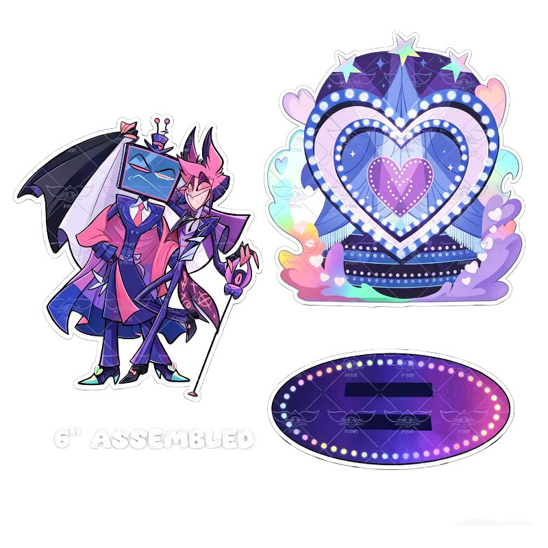 Bandai Hazbin Hotel Vox Alastor Standee-Anhänger, Einzelfigur, Bunt / Mehrfarbig - Bild 2
