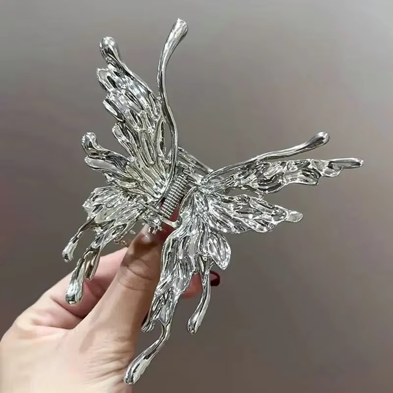 Haarnadel Schmetterling, Kreuz, Rose, Blume, Silber, Damen, Mädchen - Bild 4
