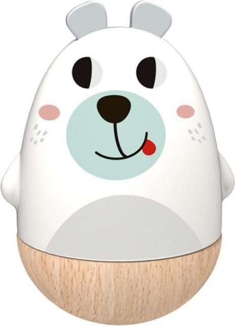 Tooky Toy Wackelbär, Musikspielzeug, Holz, weiß, ab 1 Jahr - Bild 1