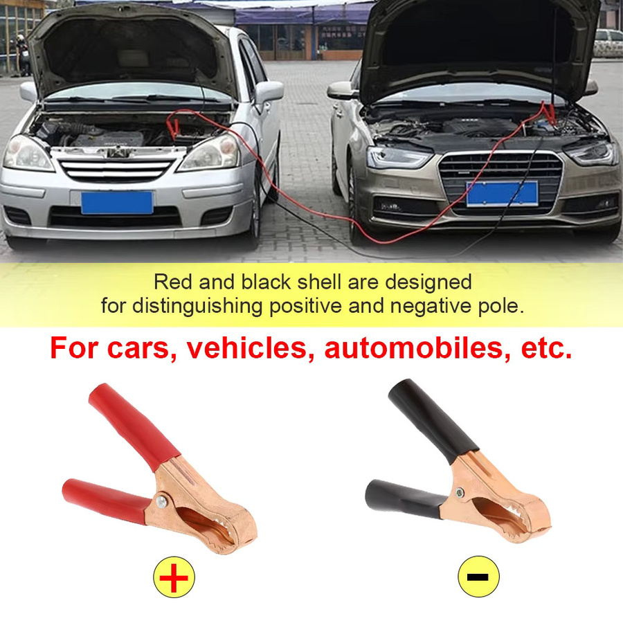 Batterie-Messleitung mit Krokodilklemmen in Rot für Auto und Caravan zur Strommessung und zum Testen von Batterien - Bild 3