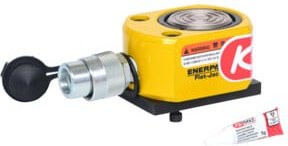 KS Tools Flach-Hydraulik-Zylinder 20 t in Gelb aus Stahl - Bild 1