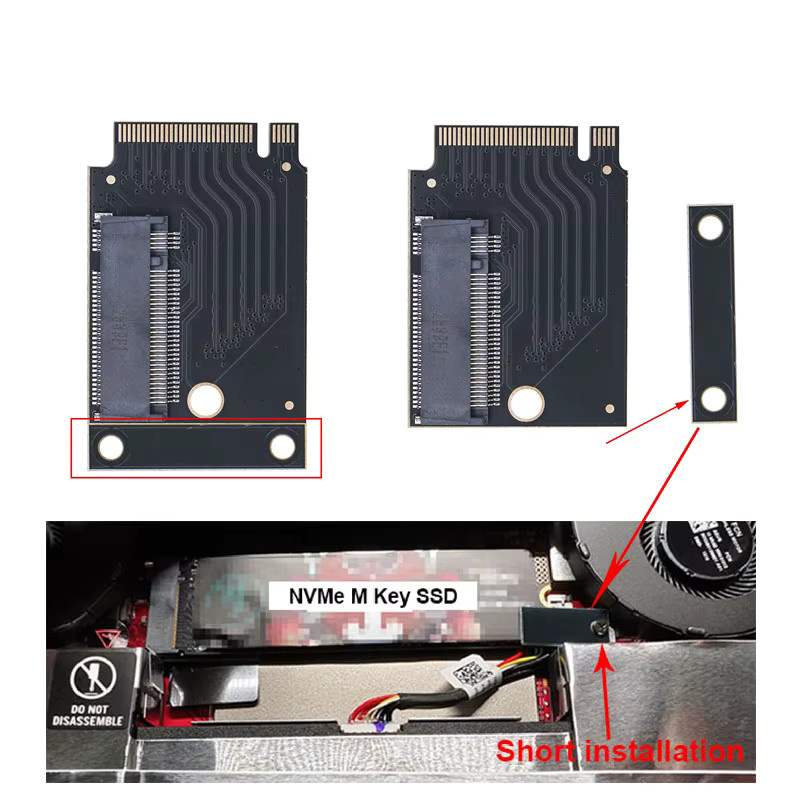 Asus ROG Ally NVMe M.2 Adapter 2230 auf 2280 PCIe 4.0 M-Key 90 Grad Konverter Board - Bild 4