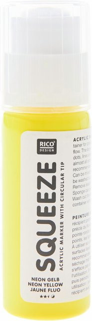 Rico Design Squeeze Acrylic Marker Acrylfarbe in Neongelb, 60 ml - Bild 1