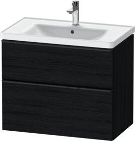 Duravit Waschtischunterschrank D-Neo in Schwarz und Weiß, B/T: 78,4 x 45,2 cm - Bild 1