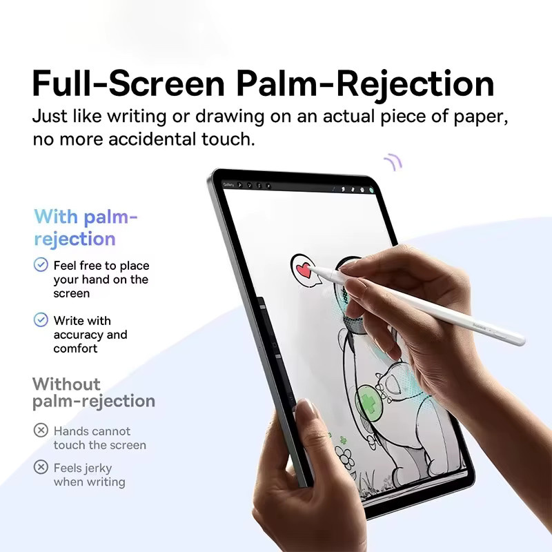 Baseus Stylus Lite Magnetischer Touch-Stift mit LED für Apple iPad Pro 2018-2023 in Weiß - Bild 4