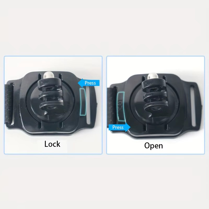 360-Grad-Drehbare Handschlaufe Bandhalterung für GoPro Hero 13 12 11 10 9 8 7 6 5, DJI Osmo Action 5Pro 4 und Insta360 in Schwarz - Bild 4