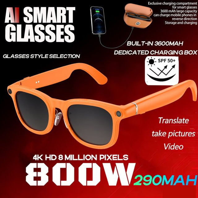 KULANNDER KI-Smart-Brille mit Bluetooth, Echtzeit-Übersetzung und 4K-Video im minimalistischen Premium-Design - Bild 1