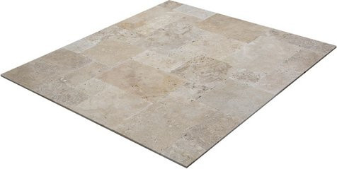 WOHNRAUSCH Wand- und Bodenfliese Tosca Ecomix in Travertin-Optik, beige/braun, matt, 0,74 m² - Bild 1