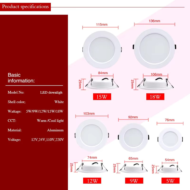 10er Set Sagra LED Downlights Runde Einbau-Deckenleuchten in Weiß - Bild 2