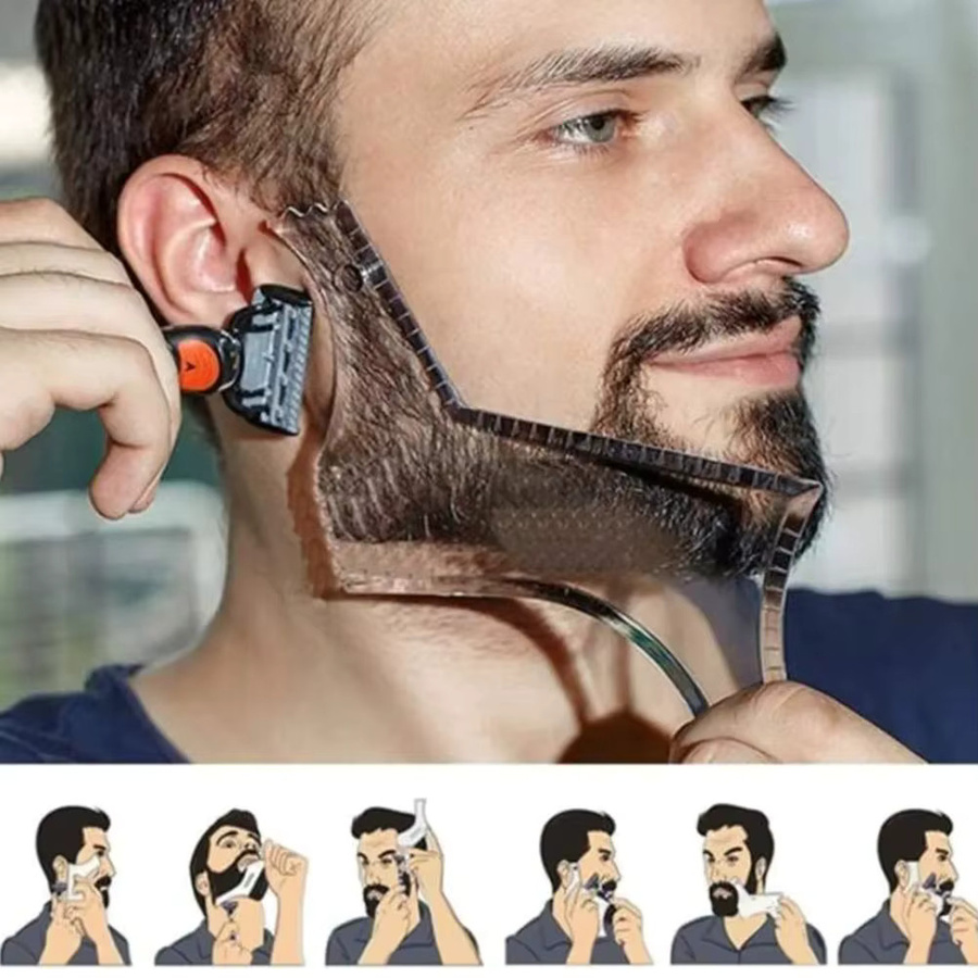 Bart Styling Vorlage Schablone mit Bartkamm für Herren - Bild 4