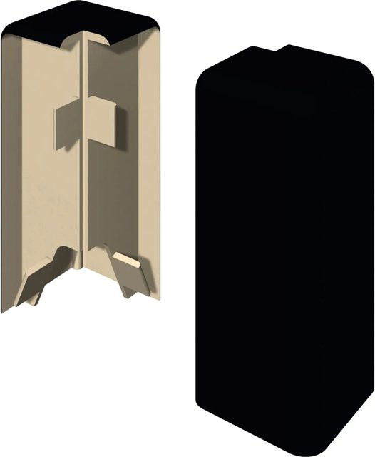 Egger Außenecke Kubisch modern Schwarz 2 Stück Höhe: 6 cm - Bild 1