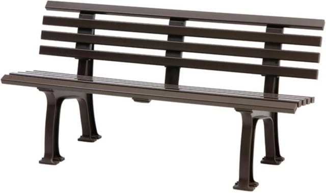 PROREGAL Gartenbank Antigua 3 Sitzer in Braun aus UV-beständigem Witterungskunststoff, H x B x T: 74 x 150 x 54 cm - Bild 1