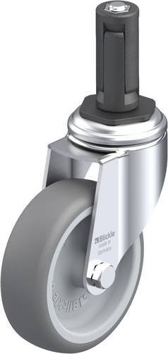 Blickle Lenkrolle LKRA-TPA 101G-11-ER13 in Grau und Silber mit Kunststoffrad, Durchmesser: 100 mm, Tragfähigkeit: 110 kg - Bild 1