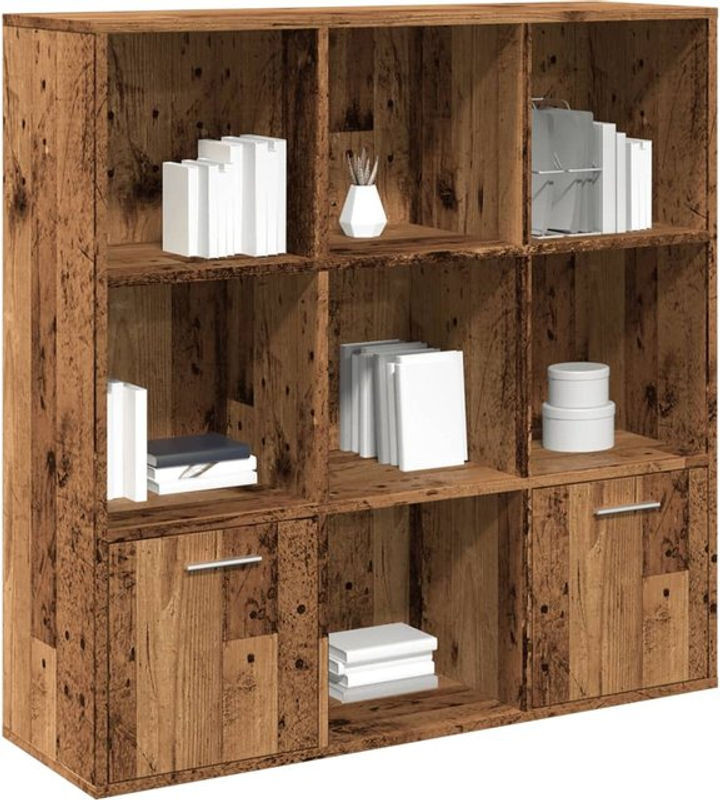 Bücherregal Vidaxl in Altholz-Optik Braun im Landhausstil aus Holzwerkstoff B/T/H: 98 x 29 x 97,5 cm - Bild 1