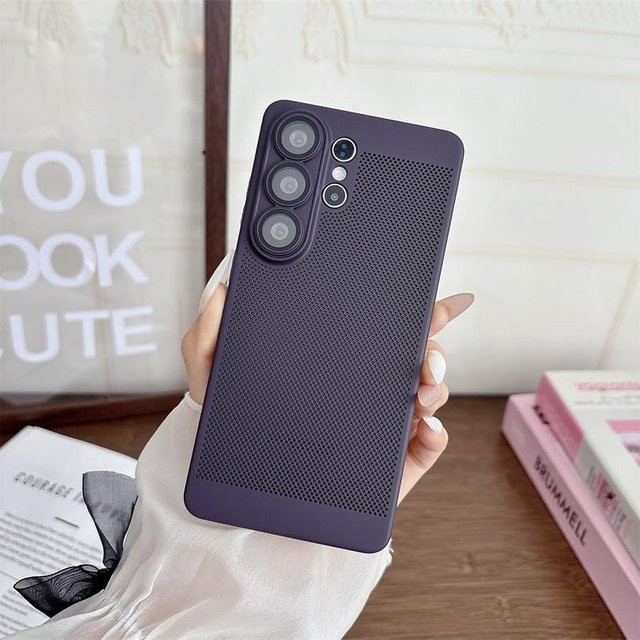Wärmeableitende Samsung Galaxy Hülle mit Kameraschutz und harter PC-Rückseite in Purple - Bild 1