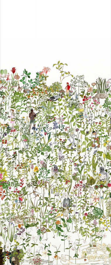 NLXL Mural Enchanted Garden - 3 Drops Klebefolie mit floralem Design in Mehrfarbig - Bild 1