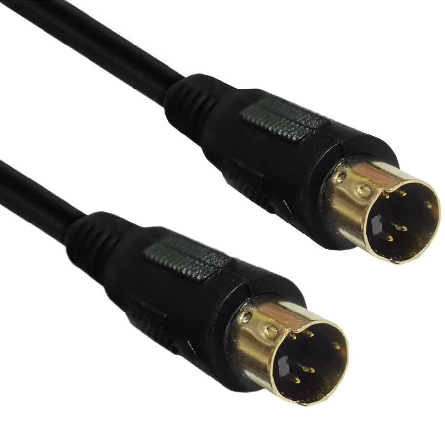 BSN S-Video-Kabel Mini-DIN 4-Pin Stecker auf Buchse, vergoldeter Anschluss, Farbe: Schwarz - Bild 3