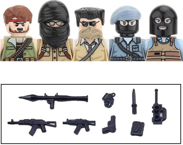 Brangdy Stadt Zubehör MOC Schurken Gangster Figuren, Baustein, ab 14 Jahre - Bild 1