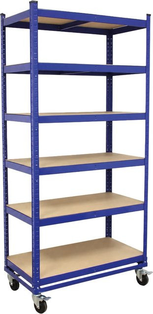 TRUTZHOLM Etagenwagen Blau mit 6 Ebenen, Höhe: 215 cm, Tragkraft 900 kg - Bild 1