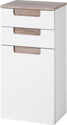 HELD MÖBEL Unterschrank Siena in Weiss, Wandmontage mit Soft-Close-Türen, Breite: 40 cm, Höhe: 79 cm, Tiefe: 27 cm - Bild 1