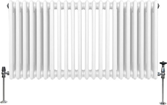 Monstershop Traditioneller 3 Spalten Heizkörper aus Stahl, Farbe: Weiß, H x B x T: 60,0 x 101,2 x 10,0 cm - Bild 1