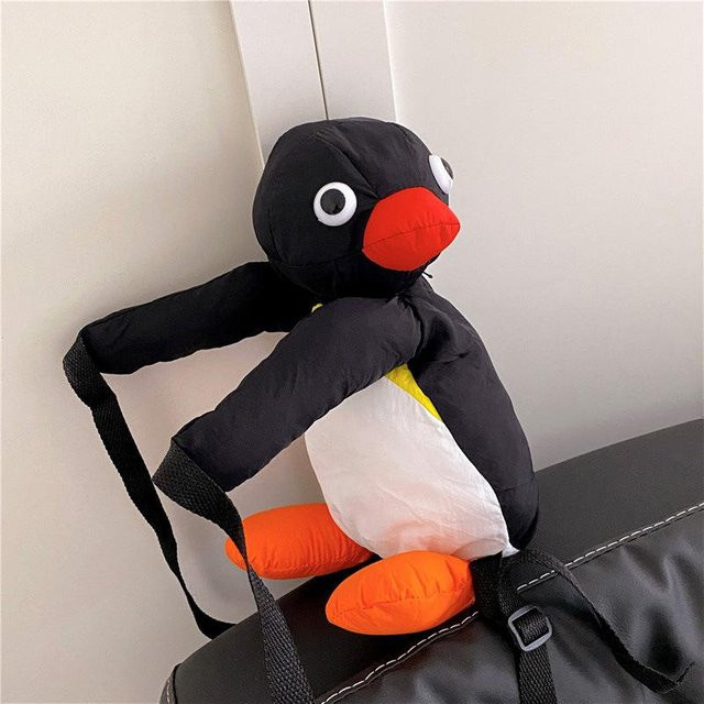 Kidsly Pinguin Rucksack, Plüsch Puppe Tasche, Bunt / Mehrfarbig - Bild 1
