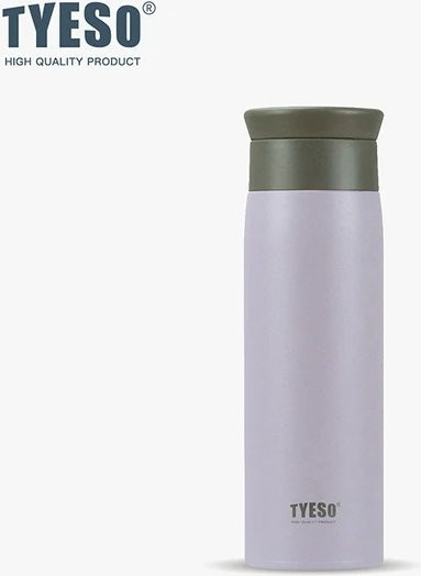 Tyeso Thermosflasche aus Edelstahl mit mattiertem Design, isolierter Vakuum-Reisebecher, 350 ml, in Lila oder Grün - Bild 1