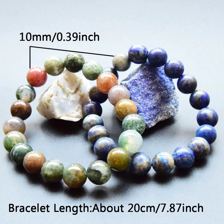 TYSEA Armbänder, Apatit, Amethyst, Lapislazuli, Achat, Perle, Unisex - Bild 1