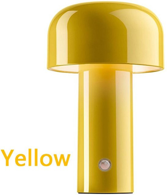 Liuxinyu Pilz-Tischlampe in Gelb, kabellose Touch-Nachtlampe mit USB-Ladefunktion und dimmbarer LED, moderne Desktop-Dekoration für das Schlafzimmer - Bild 1