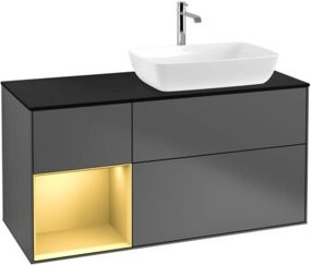 V&B Waschtischunterschrank Finion in Anthrazit lackiert, Breite: 120 cm, Tiefe: 50,1 cm, Höhe: 50,1 cm - Bild 1