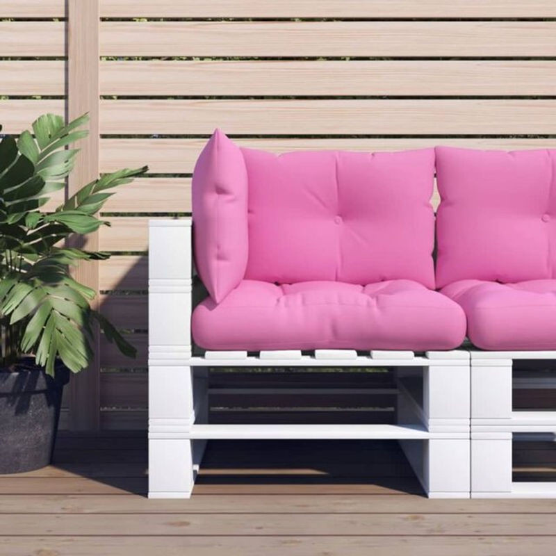 3er-Set Palettenkissen von vidaxl in Rosa aus Oxford-Stoff, Höhe: 60 cm - Bild 1