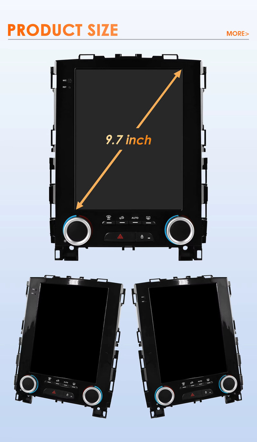 OSSURET Android 14 Autoradio mit 9,7 Zoll Vertikalbildschirm für Renault Koleos, Megane 4, Samsung SM6 und Talisman, Schwarz, mit GPS, Bluetooth, Wireless Carplay und Android Auto - Bild 6